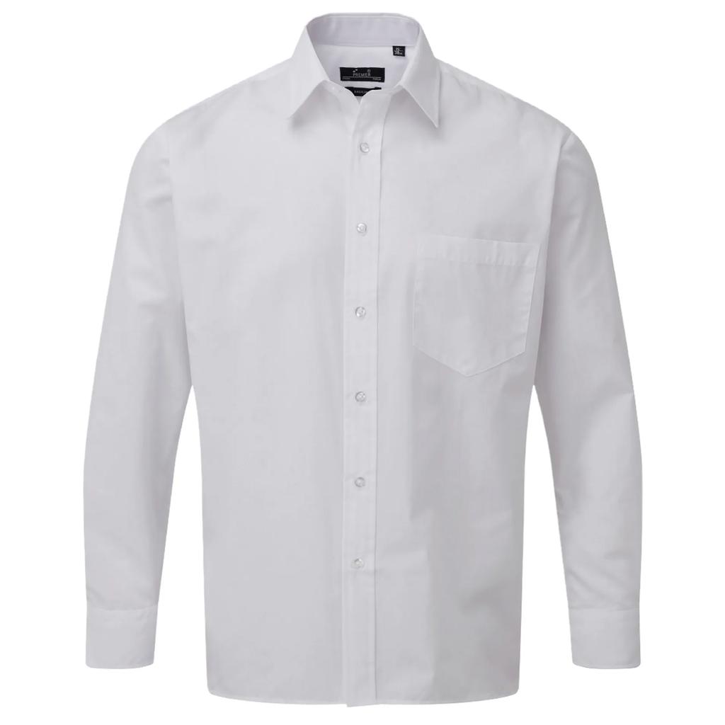 Premier Mens Poplin Long-Sleeved Shirt