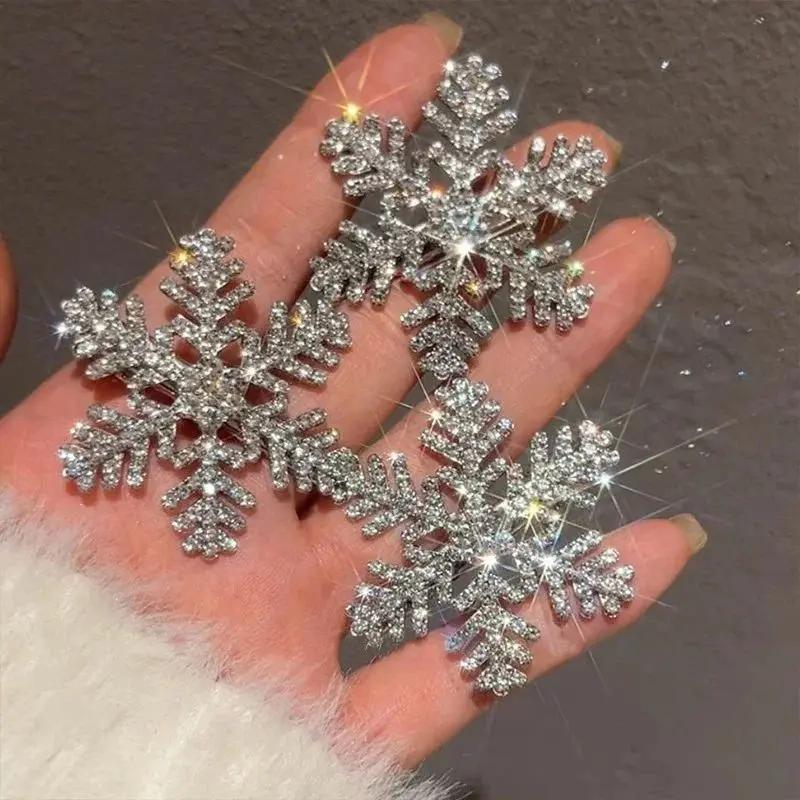 1-50pcs Sweet Metal Sparkling Diamond Snowflake Hairclips Women Side Bangs Clip Light Luxury Hair Clip High-end Hair Accessories