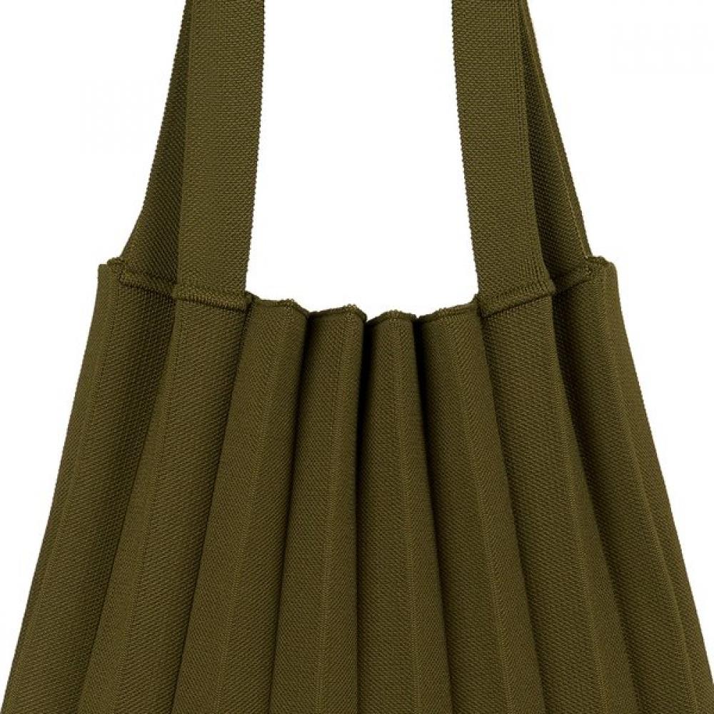 Pleatsmama Jacquard Khaki Schultertasche