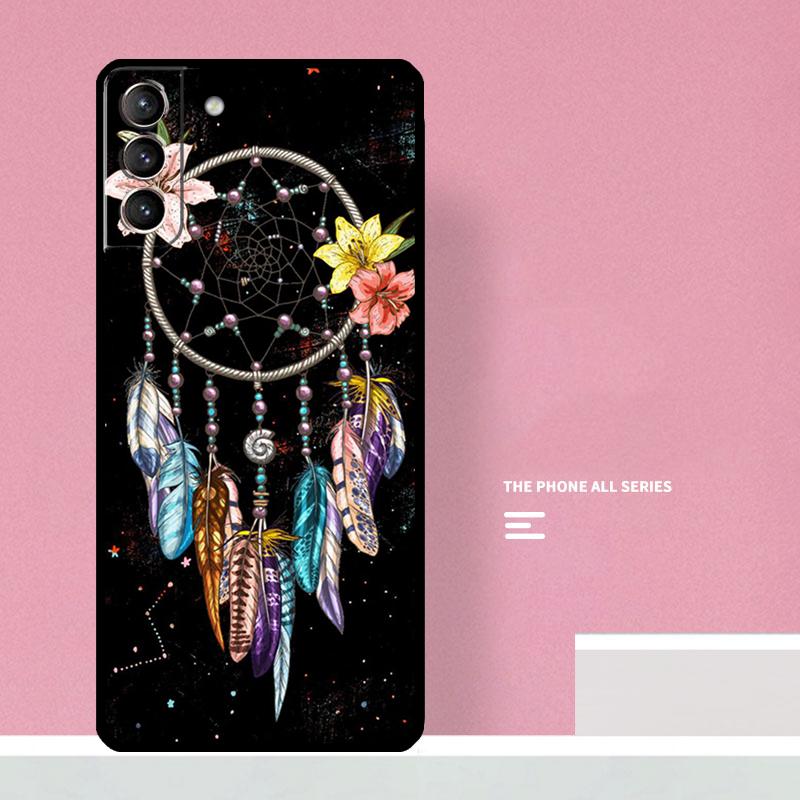 Retro Feather Dreamcatcher Phone Case For Samsung Galaxy S26 S25 S24 S20 S21 S22 S23 Ultra S10 Plus S25 FE Cover Coque