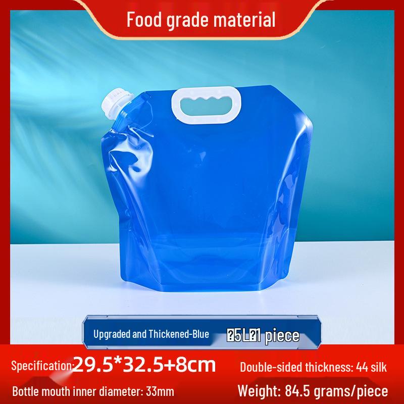Portable 8L Foldable Water Bag for Camping & Hiking - Food Grade Large Capacity
