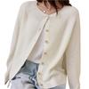 RAREWAY Seamless Long Sleeve Ribbed Knit Merino for Fall and Winter Women's Cardigan, 100% Wool,