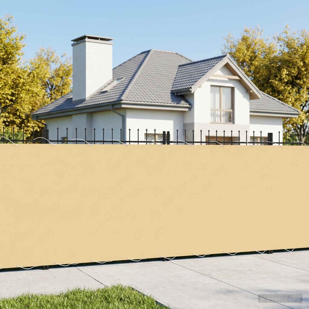 Balcony Privacy Screen 180 X 200 Cm Fabric with PU Coating Sand