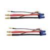 LinsyRC 2-Pack EC5 Female Connector To 4mm 4.0mm Bullet Banana Connector Plug, with 2S Lipo JST-XH Balance Plug Leads