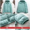 Warm Hooded Women Down Jacket Windproof Parka Coat White Duck Down Casual Autumn Winter
