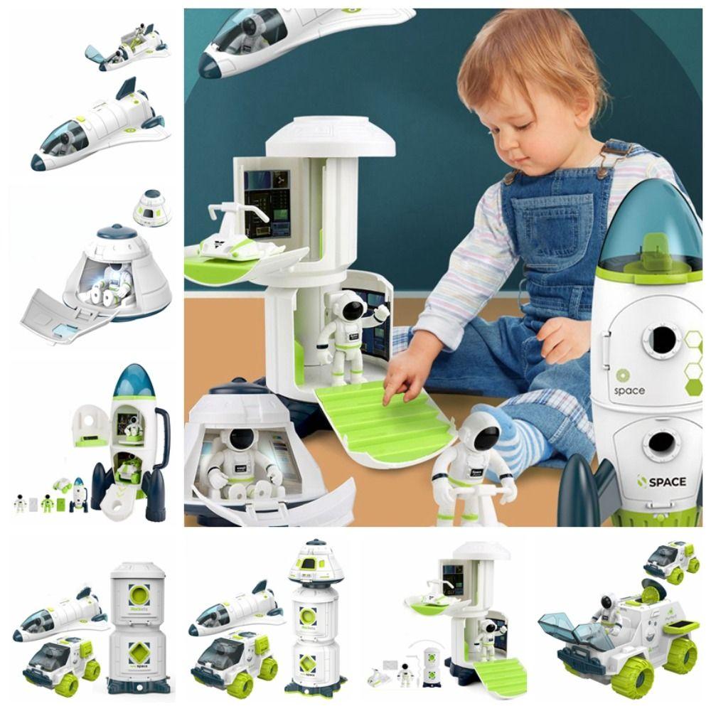Space Station Acousto Optic Space Toys Rocket Spacecraft Model Space Shuttle Toys Toy for Kid
