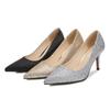 Myrnes's neue Glitzer-Pumps Stiletto Herbst Einzelne Schuhe Huidong Übergröße Damenschuhe