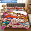 Rugr-ats: Urban Adventure 3pcs K-pop music group Bedding set,Ideal for Bedroom, Dormitory,Including Duvet Cover And 2pcs Pillowcases,Fan gifts