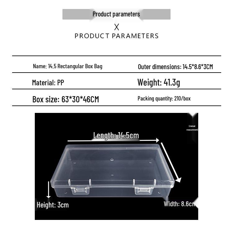 Cutie de depozitare și afișare pentru feronerie din plastic transparent