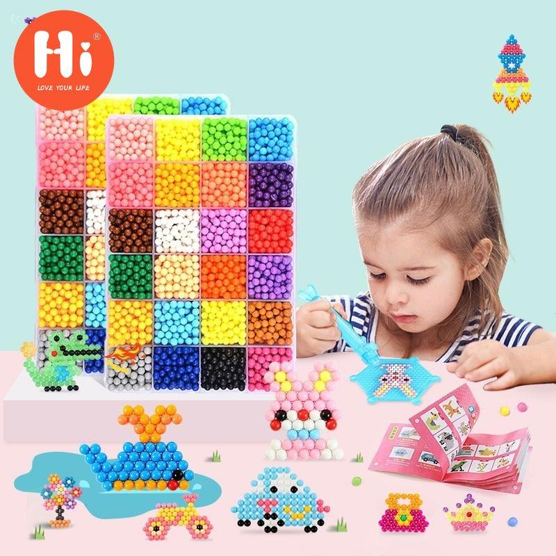 

Refill Hama Beads Puzzle 3D Magic Aqua Beads ручной работы DIY Набор бусин для распыления воды Игры с мячом Детские развивающие игрушки