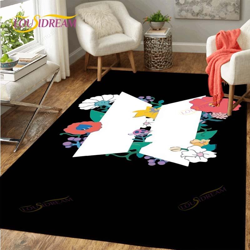 Kpop Bangtan Boys Carpet for Living Room Soft BTS Floor Mat Rugs for ...