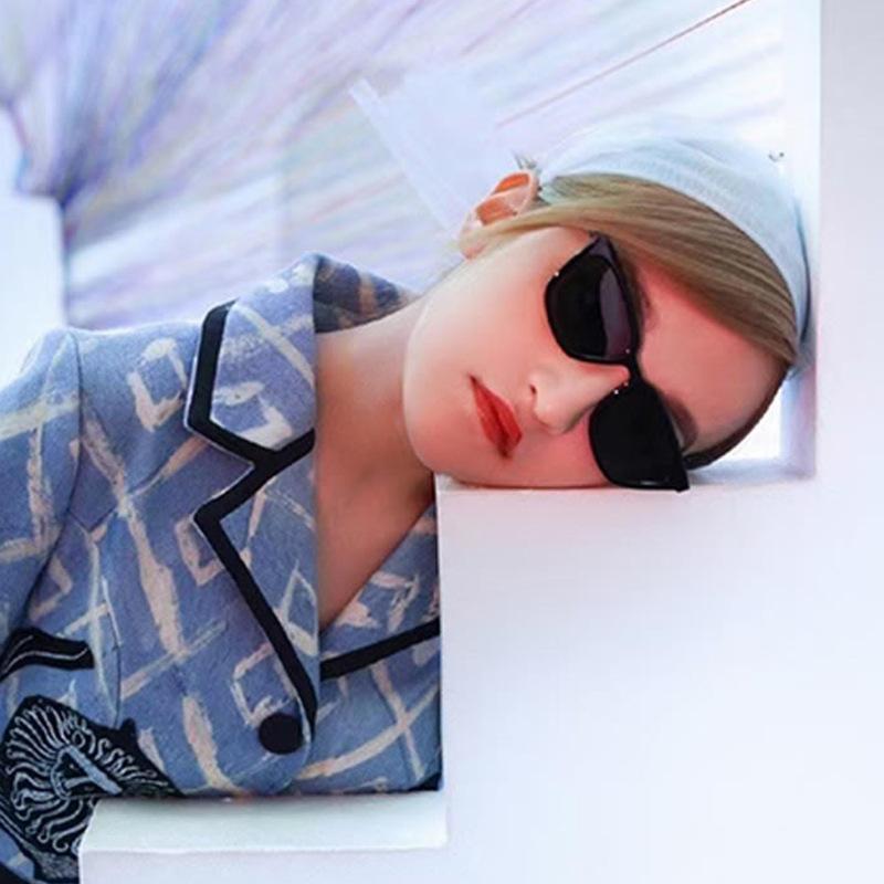 Trendy Cat Eye Sun Glasses Glasses Ladies Classic Classic Eyewear Men Trending Sun Eyeglasses Shades anti-ultraviolet UV400