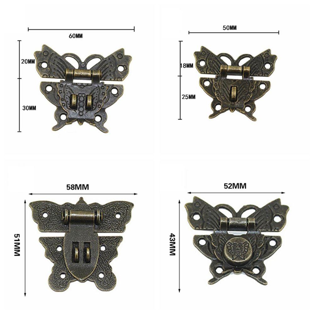 Household Decorative Case Hardware Decorate Brass Gift Box Clasp Lock Furniture  Lock Buckle Hasps