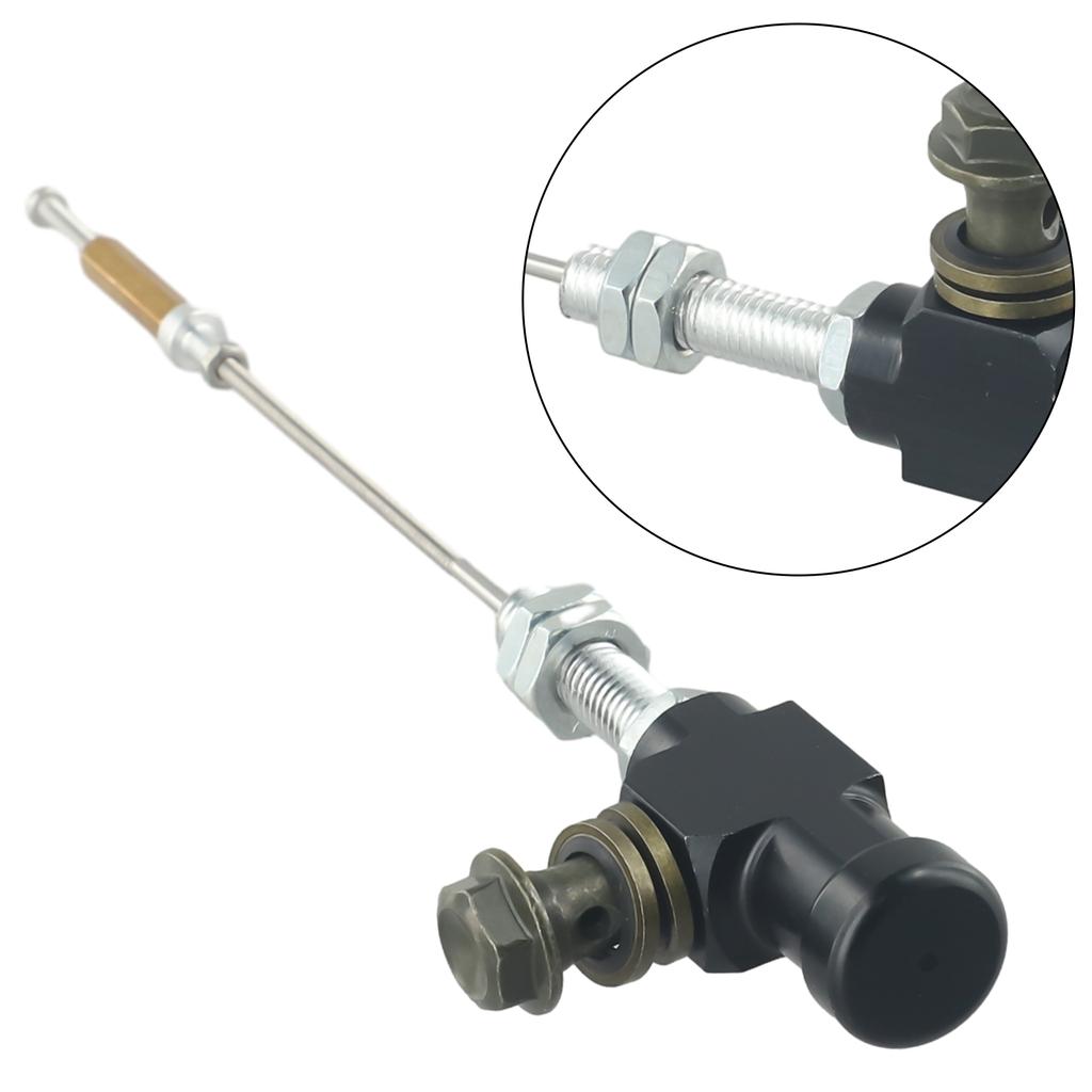 Black Motorcycle Hydraulic Clutch Brake Pump Kit Aluminum Material Designed for Most Motorcycles M10x1 25mm Thread Size