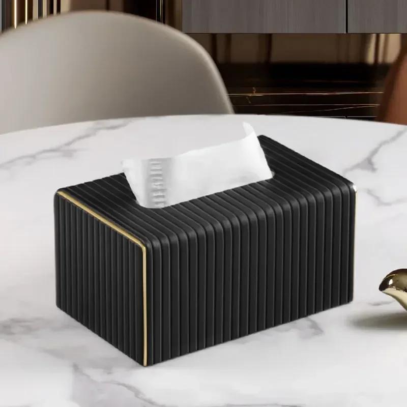

BeauNook Exquisite Streak European Style Leather Tissue Box, High Quality, Hotel, Living Room, Bathroom, Home Decor, New