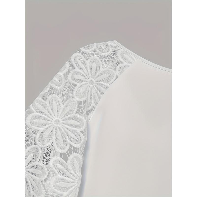 JKASHDK Women's Fashion Casual Summer Spring Solid Color Print 3/4 Sleeves O-Neck Blouses & Shirts