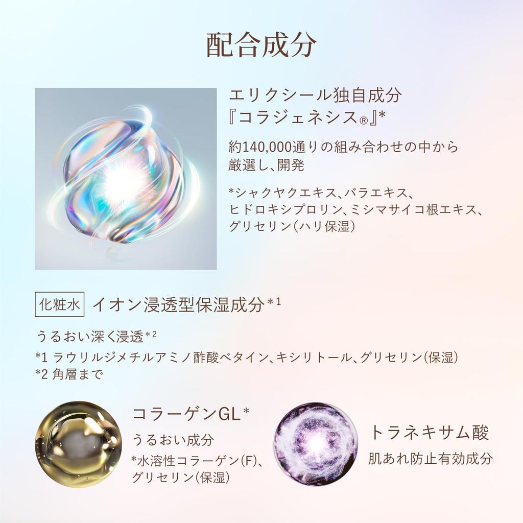 Elixir Lift Moist Moisturizing Type Pore Tranexamic Moisturizing by Superieur Lotion, (ba), 170mL, Quasi-drug, Toner, Anti-Aging Care, Moisturizing,