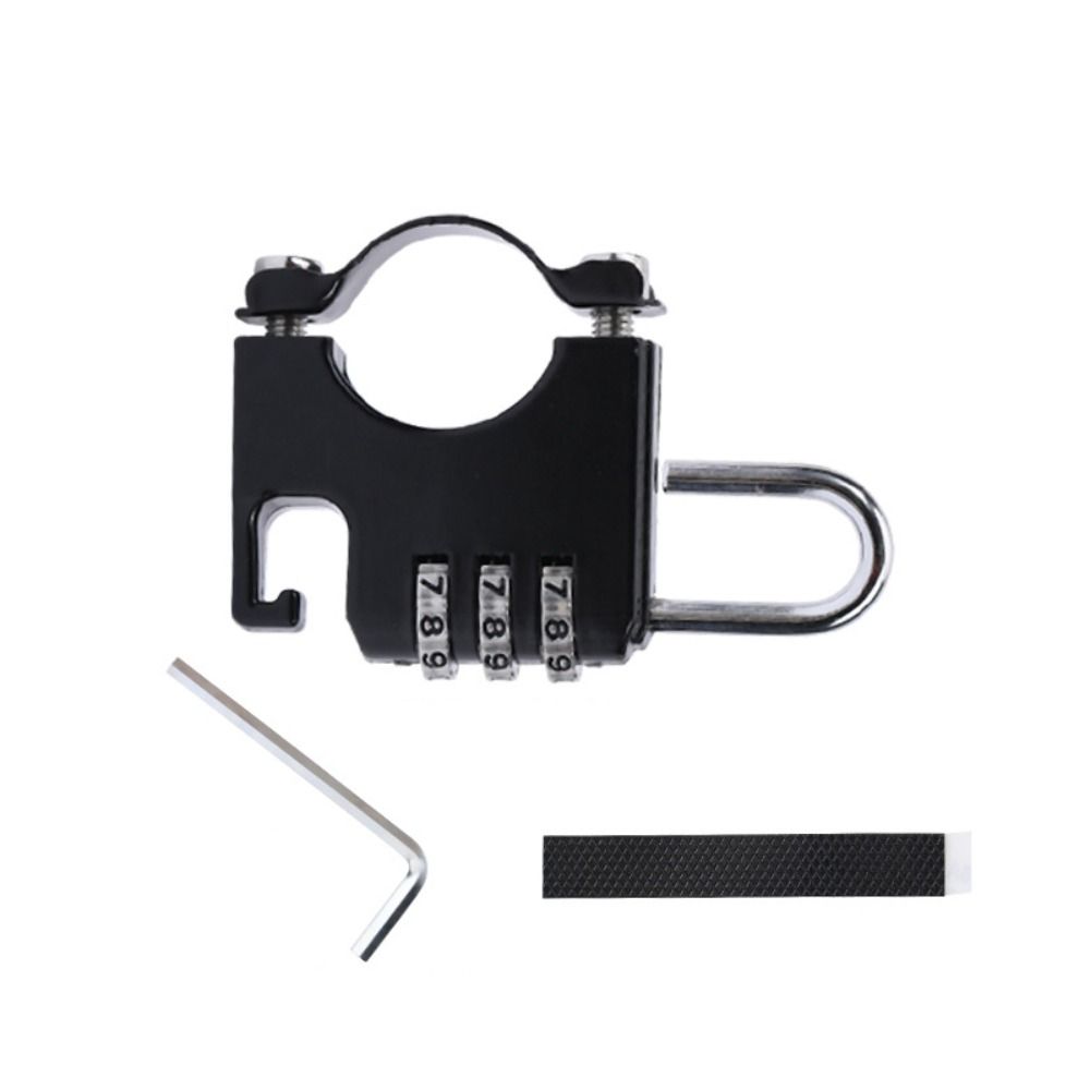 3 Digit Password Helmet Lock Solid Anti Theft Padlock Portable Helmet Combination Lock  Motorcycle