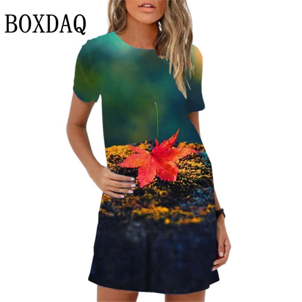 Elegant and sweet love pattern printed mini dress for women and girls, short sleeved, summer, spring, oversized sun dress