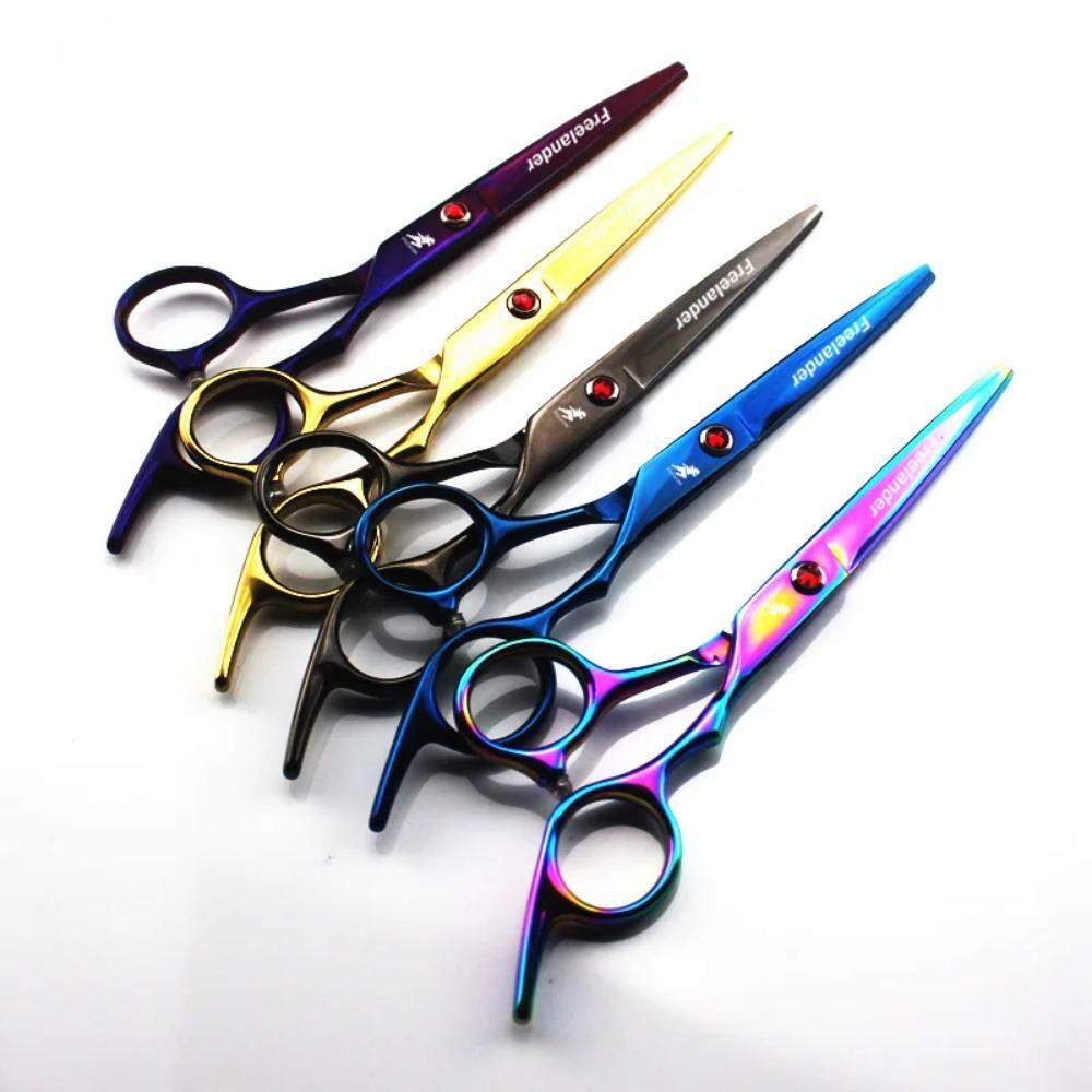6.0 Inch Black New Professional Hairdressers Hair Scissors Japan 440C Barber Big Cutting Scissors Thinning Shears Hair Clipper
