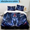 Paris Football Club 3PCS Bedding set,Ideal for1pc Duvet Cover And 2pcs Pillowcases Perfect for Christmas gift,Ideal for Bedroom, Dormitory