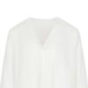 LESS 2025 Spring Mulberry Silk V-Neck Long Sleeve Shirt