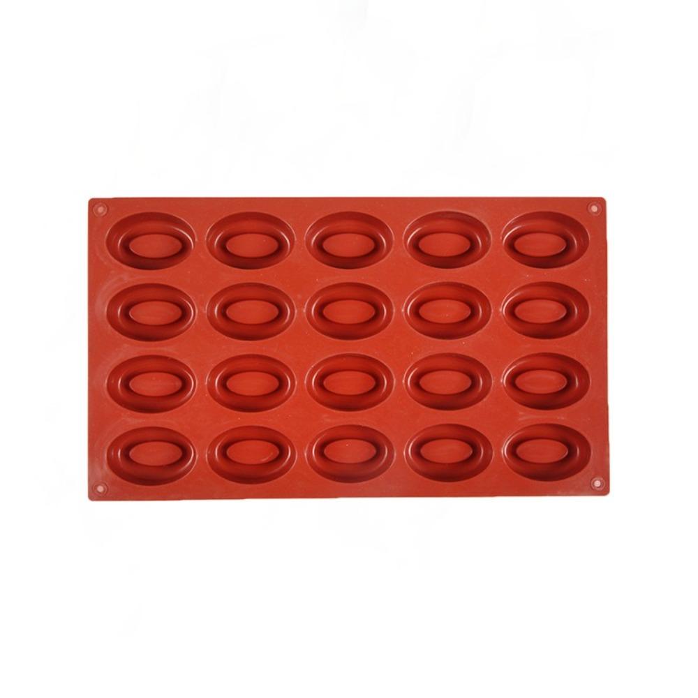 New 20 Cavity Oval Soap Mold Easy Release Soft Cupcake Pan Art Craft DIY Mold Silicone Savarin Making Mold Kitchen Baking Tools