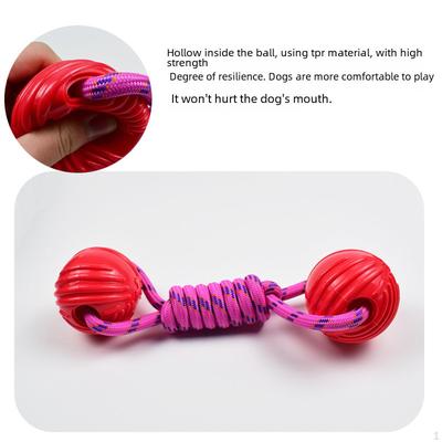 Hund Nylonseil mit Ball Haustierspielzeug, Robust, Unterhaltung, Bissfest Kauspielzeug
