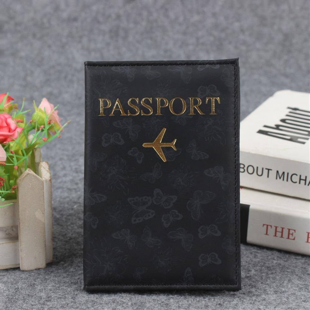 Portable Butterfly Print Passport Holder Multi-function Waterproof Passport Cover PU Leather Credit Card Case Travel