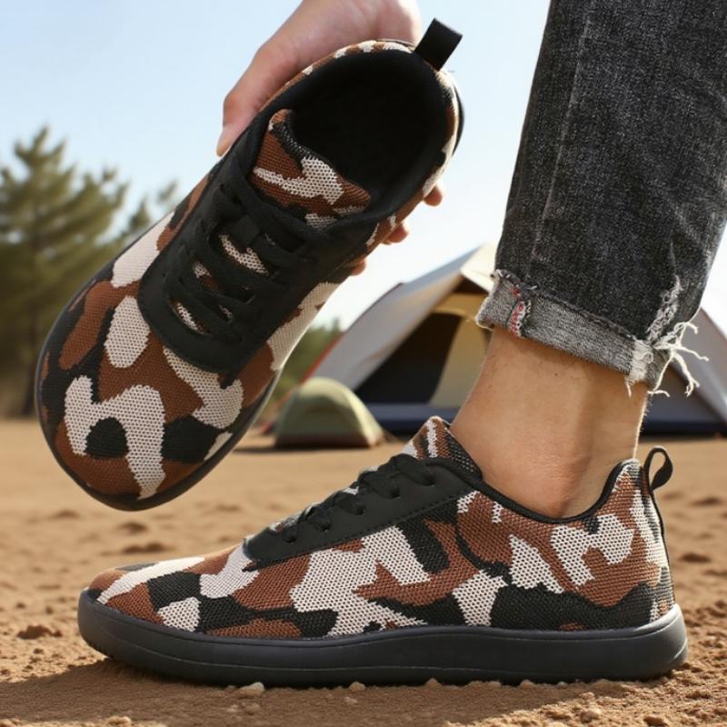 Wide Toe Men's Shoes Fashion Camouflage Breathable Causal Running Shoes Outdoor Off-road Minimalist Walking Shoes Sneakers Men