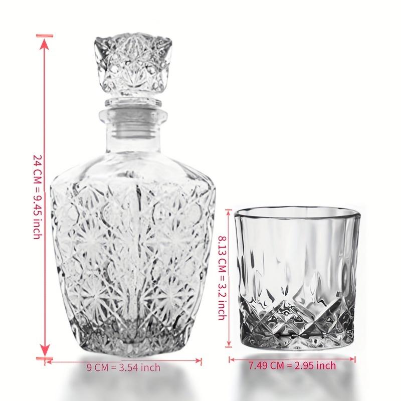 Hochwertiges 7-teiliges Whisky-Set – elegante 850-ml-Karaffe und 6 Schnapsgläser, perfektes Geschenk für Männer, vielseitig für alle Spirituosen