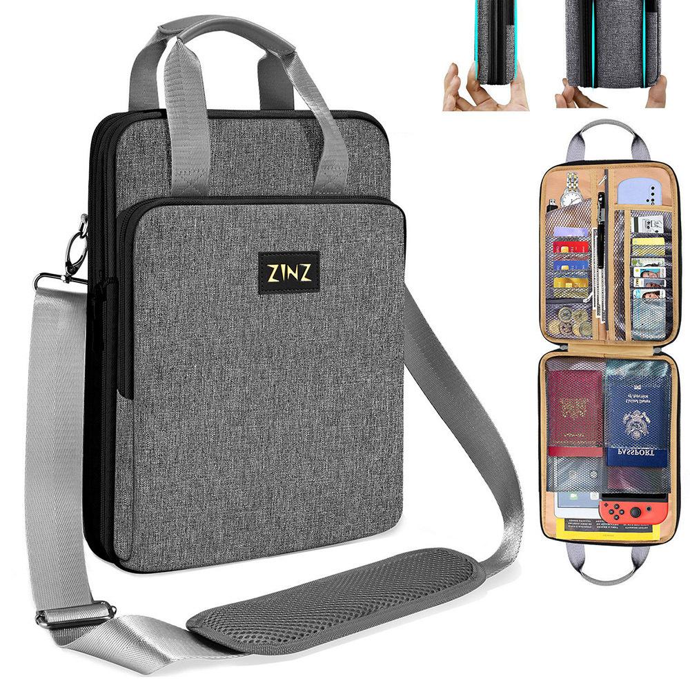 13-inch Laptop Shoulder Bag Messenger Bag Expandable Business Shoulder Bag Computer Bag Contrast Color