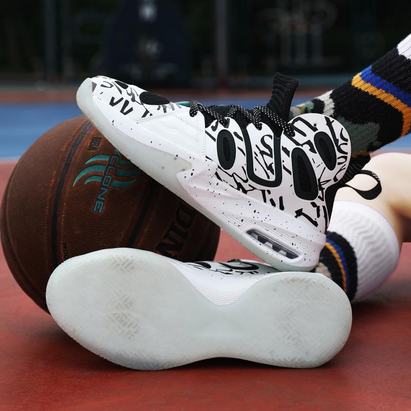 39-46 Giovane Adulto Grande Antishock Antiscivolo Resistente all'Usura Traspirante Alla Moda Outdoor Scarpe da Basket Alte