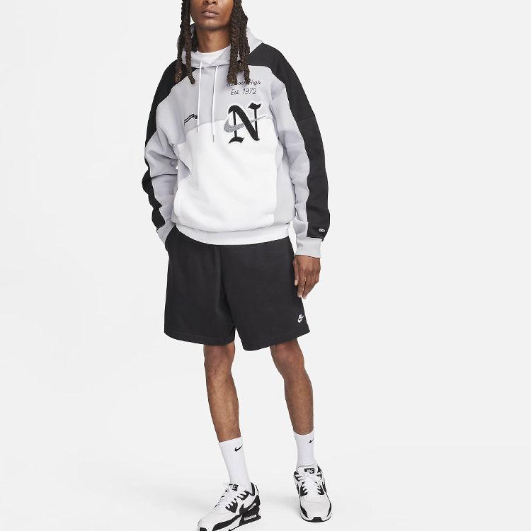 Nike Club Logo Embroidered Drawstring Knit Sports Shorts Men shorts Black FQ4361-010