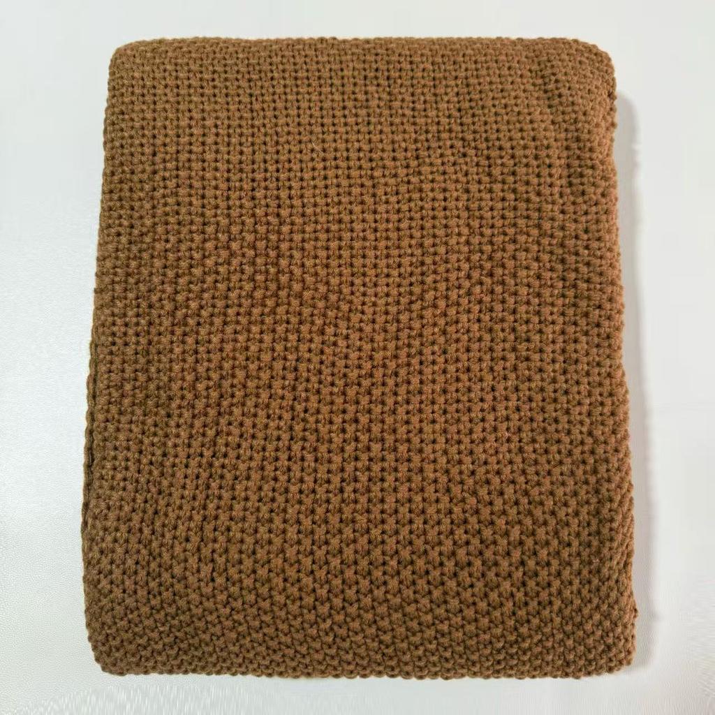 Nordic Tassel Knit Throw Blanket - Soft Scandinavian Accent for Office Nap, Air Conditioning & Cozy Home Decor