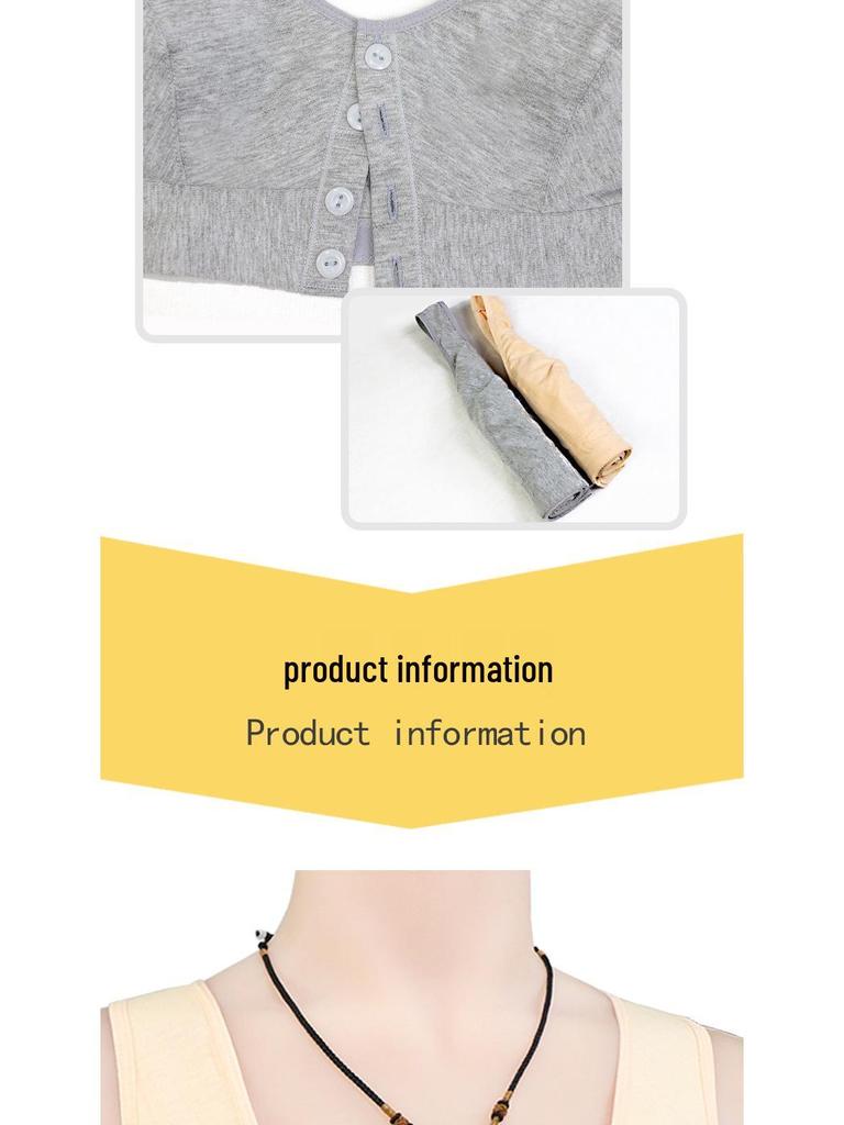 Mom's Cotton Wire-Free Front Closure Vest Bra for Middle-Aged & Elderly Women, Plus Size, Thin Section