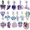 Copper Fantasy Flying Dragon Mysterious Butterfly Purple Charms Pendants Fit 4Mm Hole Diamete Bracelets Diy Jewelry