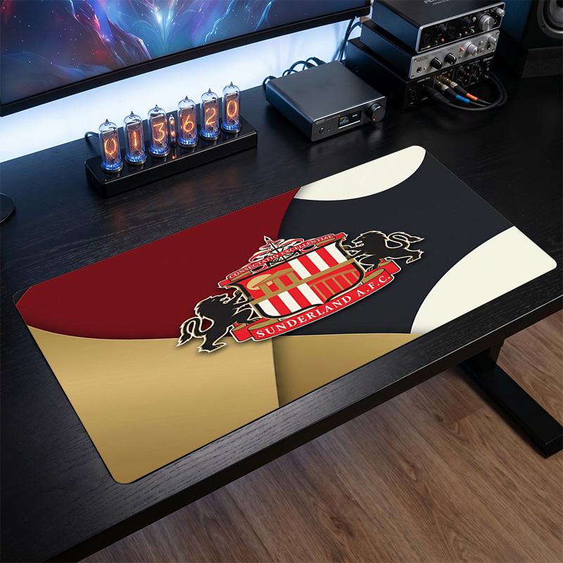 Sunderland Football Print Large Mouse Pad, Anti-Slip Extended Gaming Desk Mat for Office Home