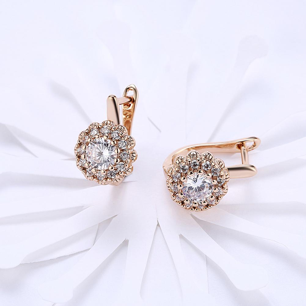 New Arrival Gold Color Earrings For Women Wedding Party Ear Ring Jewelry  Romantic