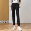 High-waisted nine-point pants women's earth-colored thin temperament casual pants without belt office white-collar suit pants Zhengzhou pants