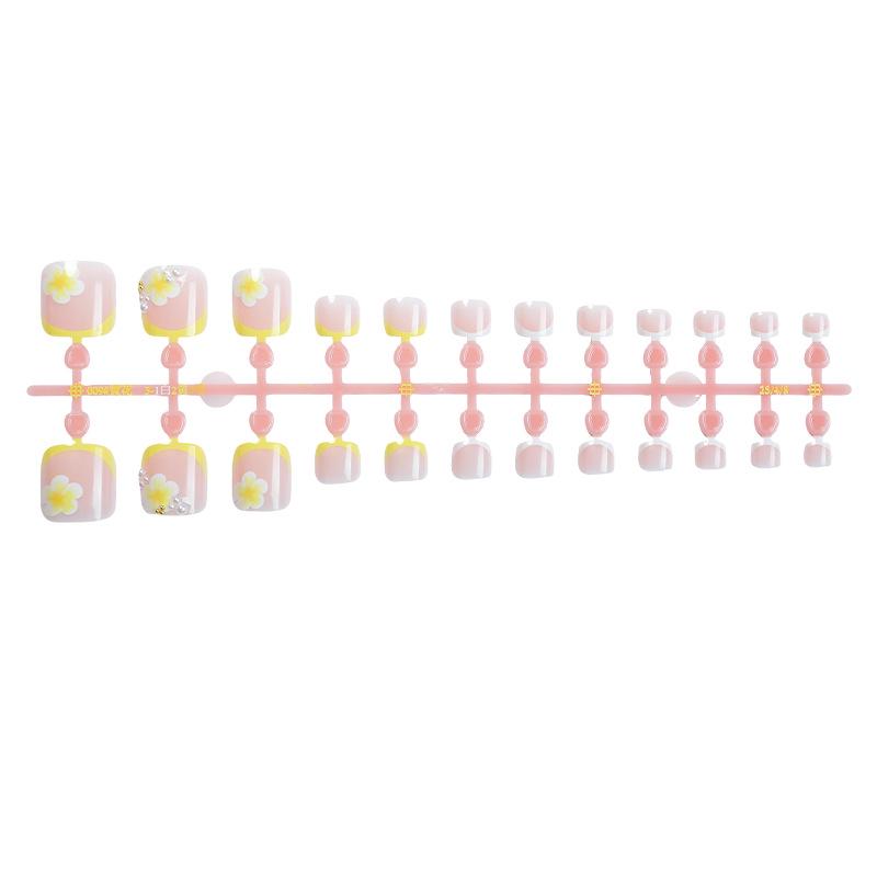 

Женский желтый цветочный жемчужный набор для дизайна ногтей на ногах