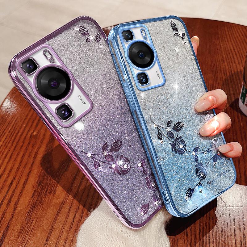 SoCoupel Für Huawei P30 P50 P40 P60 P70 Pro Lite Honor 70 90 Magic 5 Nova 9 8 Mate 40 50 60 Glitzer Strass Hülle
