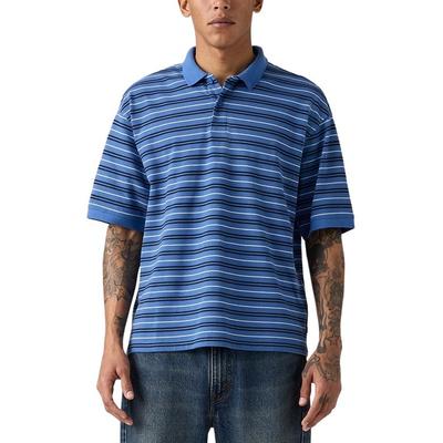 Levis American Vintage Pletený Ležérní Pruhovaný Volný Krátký Rukáv Polokošile Pánské Polokošile 005FR-0011