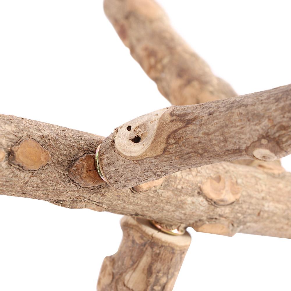 Finches Wooden Natural Conure Bird Perch Parrot Toy Chewing Stick Wood Stand