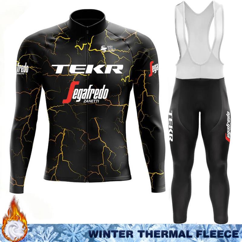TEKR Man Cycling Maillot Winter Thermal Fleece Clothing Bicycle Clothes Jersey Men 2026 Bib Road Jackets Set Sportswear Cycle