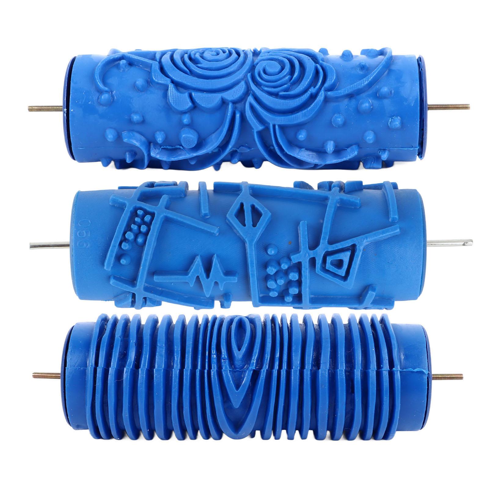 

5in Rubber Pattern Paint Roller Beautiful Patterns Reusable Decorative Art Texture Roller Wall Patte ZZ0079 Line