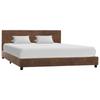 Day and Night - Day and Night Bed Frame Without Mattress Brown Faux Leather Suede 120x200 Cm