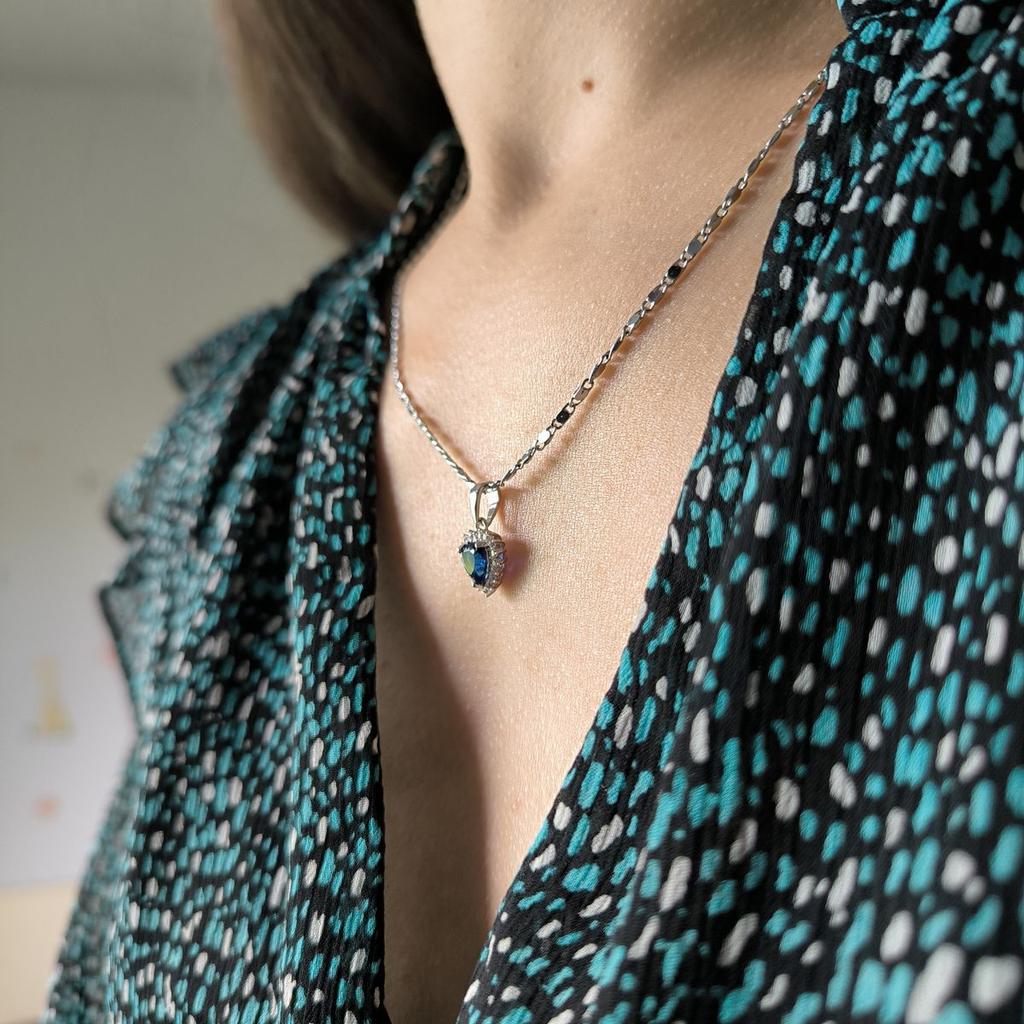 Серебряная подвеска с сапфиром nano 0.862ct (2188896)