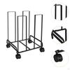 Carton Storage Rack Cart with Wheels 31cmx26x43.5cm Multipurpose Metal Frame Mobile Cardboard Stand