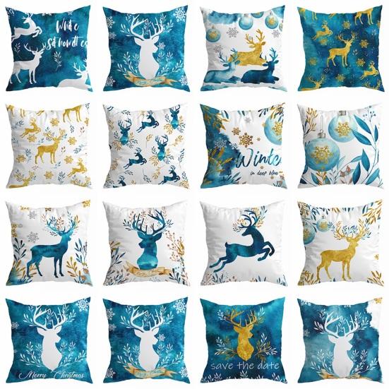 Mode Kudde Slipcover Dold Dragkedja Dekorativ Polyester Jul Hem Sovsal Hotell Kontor Kastkudde